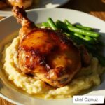 Hot Honey Glazed Chicken Skillet – A Sweet & Spicy One-Pan Delight 11 Plated hot honey glazed chicken skillet with sides